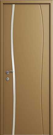 De acordo com o princípio Menos é mais, esta porta é feita de madeira maciça ao lado de delicadas listras de vidro ou metal, deixando muito espaço para imaginar portas em Ashdod e nos arredores.
