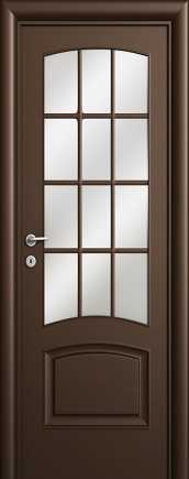 Puerta interior de madera maciza clásica combinada con vidrio. Uno de los modelos más populares de ARTDOOR gracias a una variedad de opciones decorativas. Puertas en Ashdod y alrededores