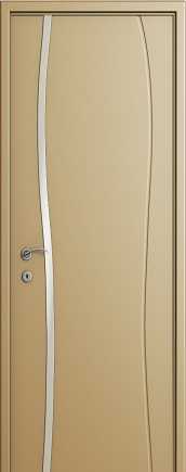 Según el principio Less is More, esta puerta está hecha de madera maciza junto con delicadas rayas de vidrio o metal, dejando mucho espacio para imaginar puertas en Ashdod y sus alrededores.